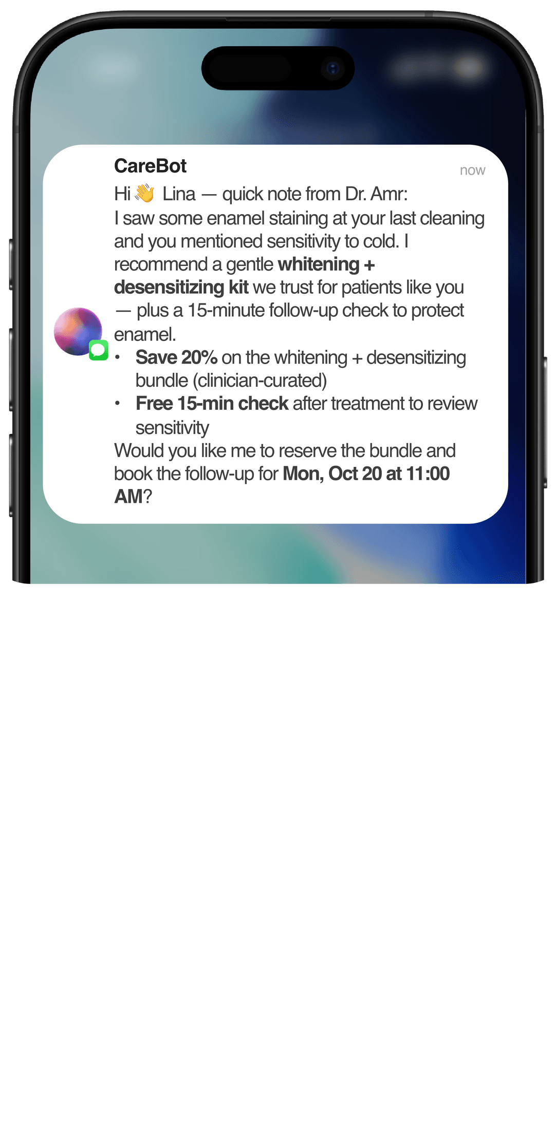 CareBot patient notifications